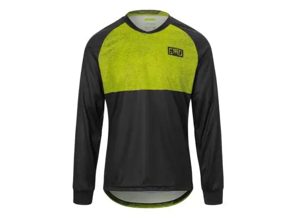 Giro Roust Herrentrikot langarm Lime Breakdown