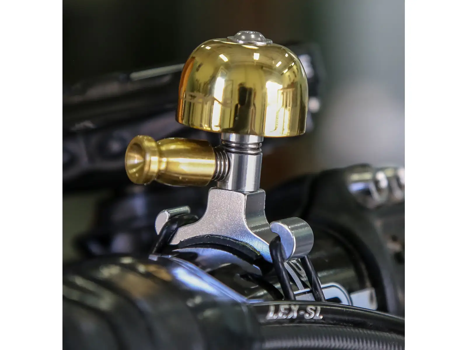 Lezyne Classic Messing Glocke Small gold/schwarz