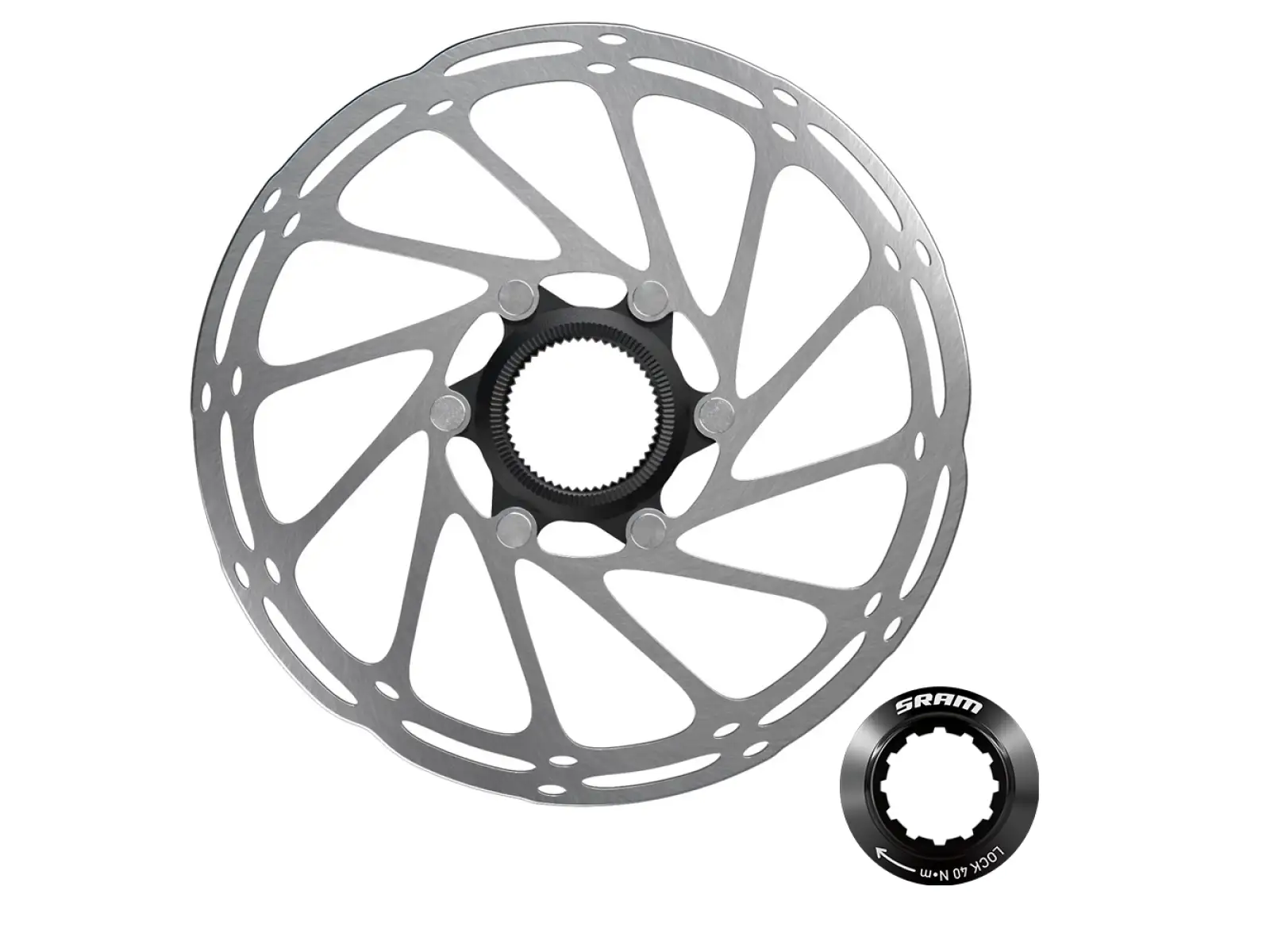 Sram Centerline Rounded Center Lock Bremsscheibe 160 mm - Unverpackt