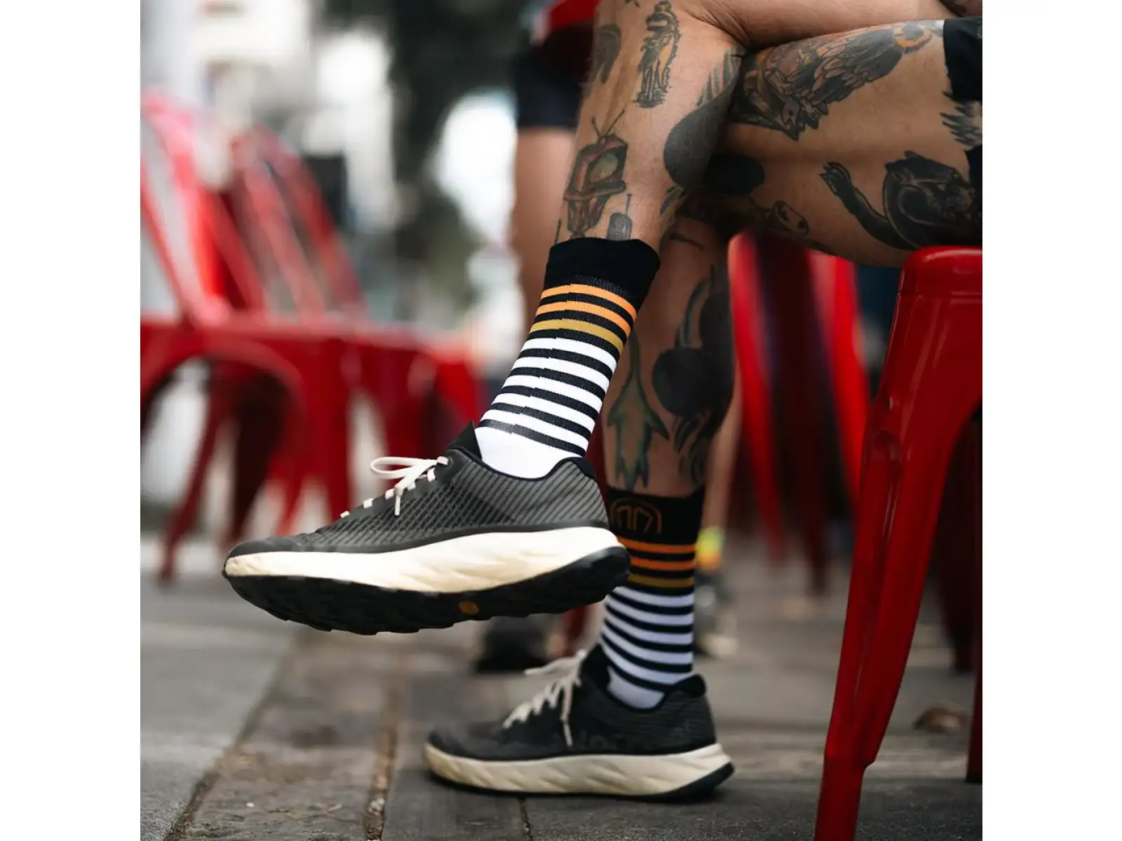 Sidas Run Anatomic Light Crew Laufsocken weiß-schwarz
