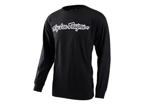 Troy Lee Designs Signature Herren Langarm-Shirt schwarz