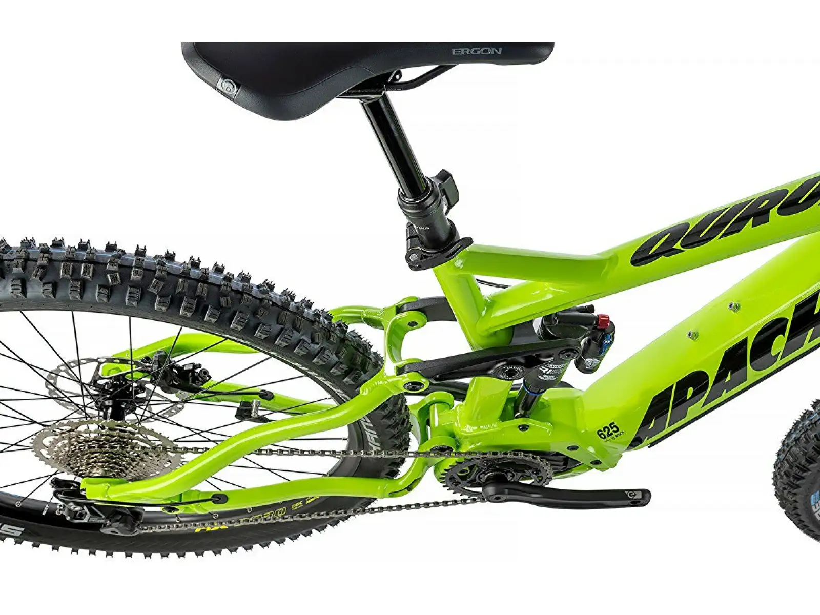 Apache Quruk 5 Vollgefedertes E-Bike (Bosch CX 625 Wh) Acid Green