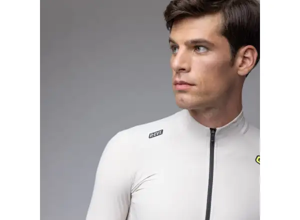 Alé R-EV1 Warm Race Herren gefüttertes Radsporttrikot Stone