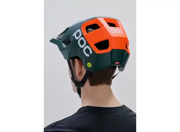 POC Kortal Race MIPS MTB Helm Pargasite Green Matt/Fluorescent Orange Matt