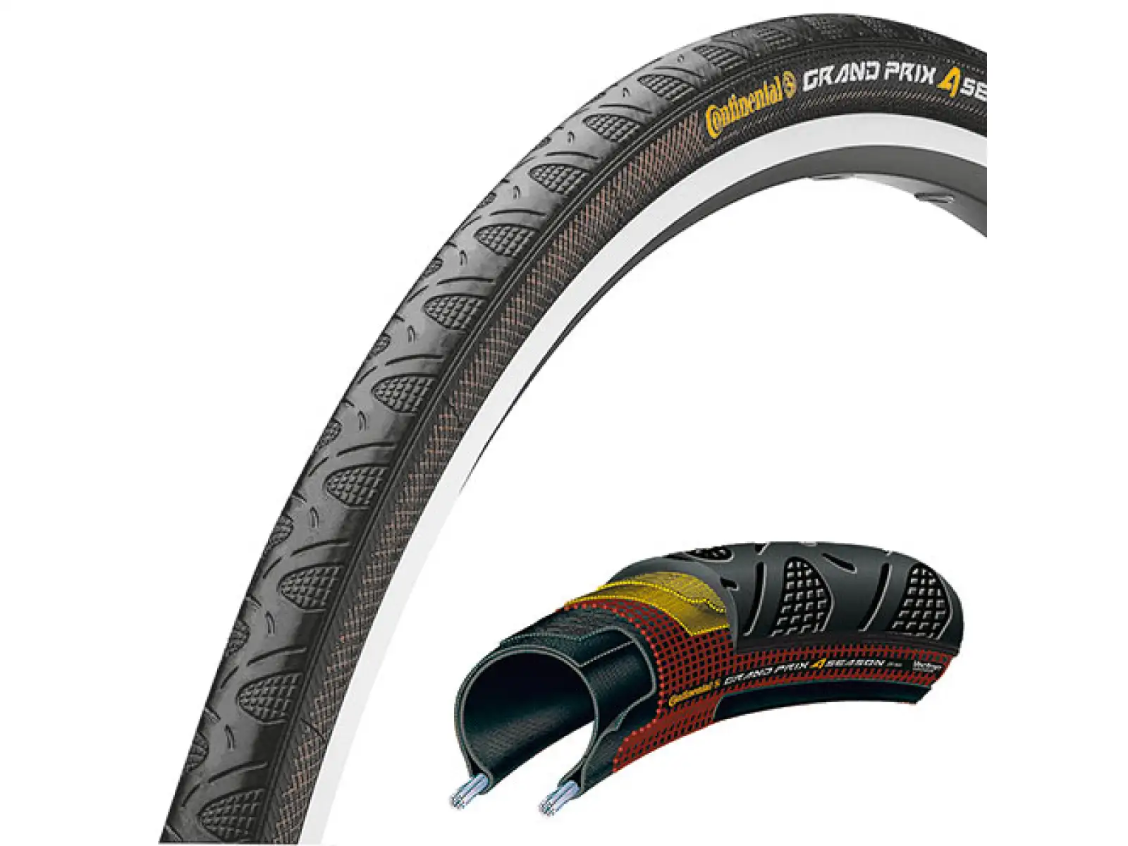 Continental Grand Prix 4-Season Straßenreifen mit Kevlar 25-622