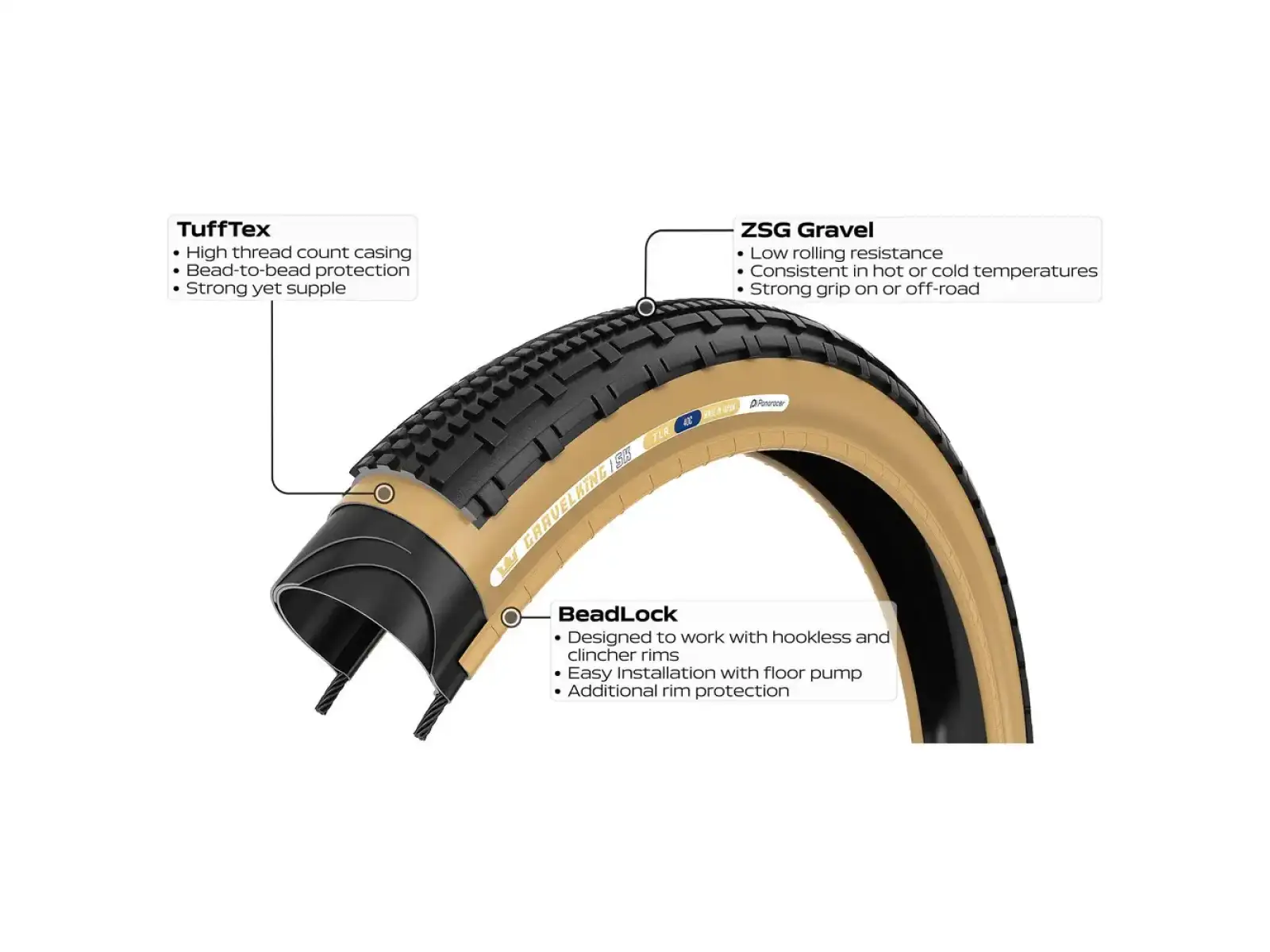 Panaracer Gravel-Reifen – GravelKing SK 700×30 mm Schwarz/Braun