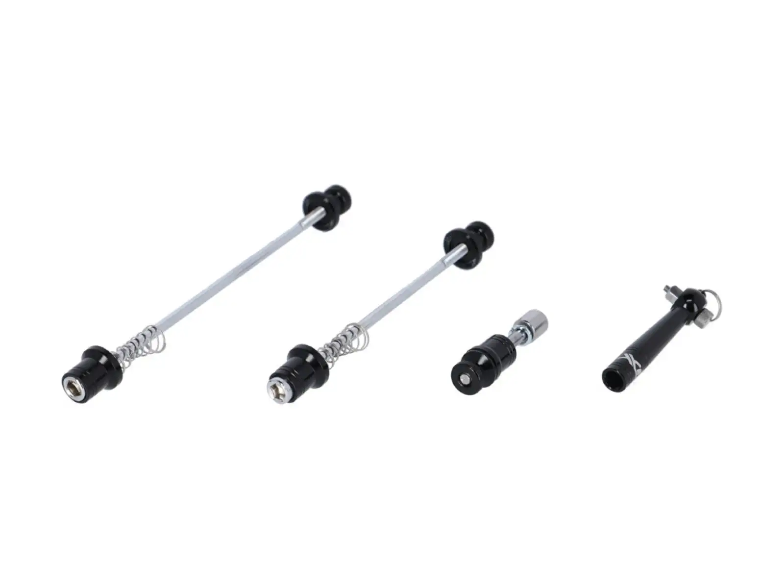 XLC QR-L08 Schnellspanner-Set mit Diebstahlschutz in Schwarz.