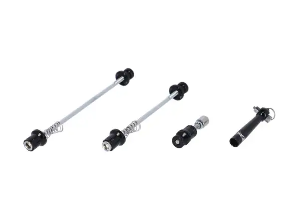 XLC QR-L08 Schnellspanner-Set mit Diebstahlschutz in Schwarz.