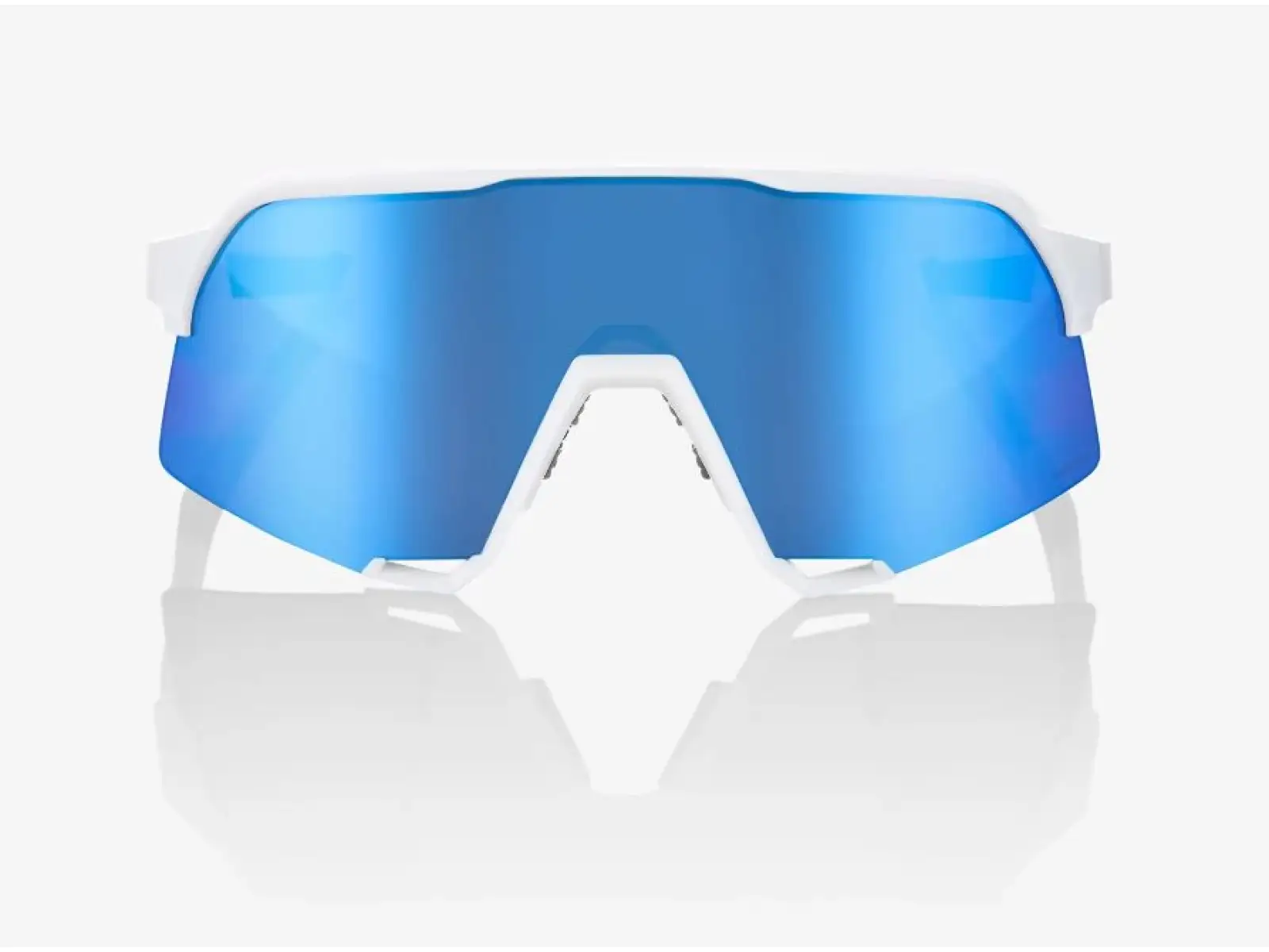 100% S3 Brille Matte White/HiPER Blue Multilayer Spiegel