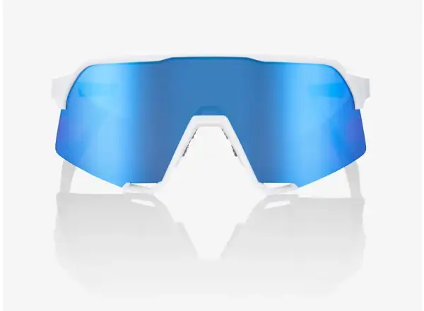 100% S3 Brille Matte White/HiPER Blue Multilayer Spiegel