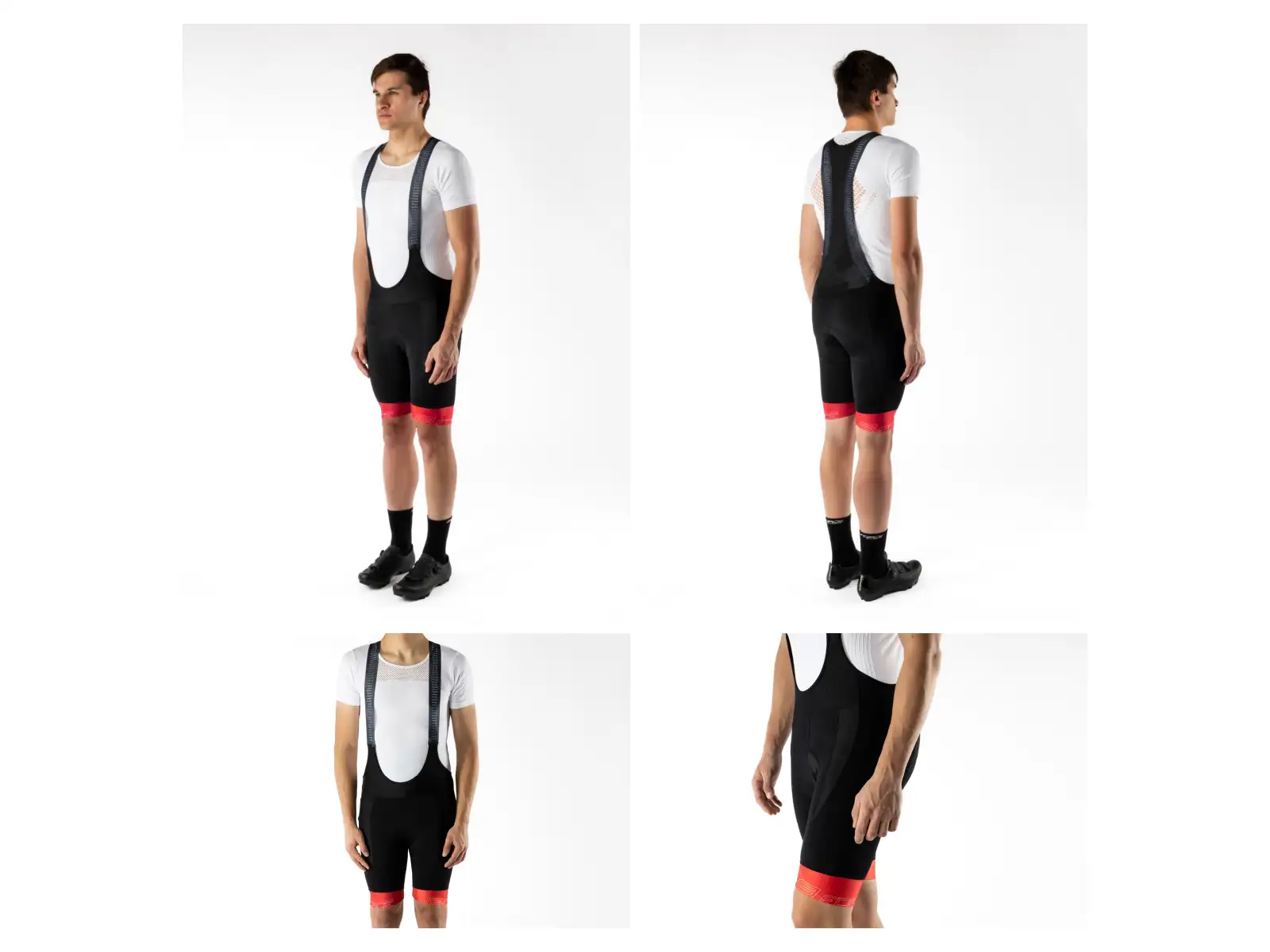 Force Stripe Herren-Trägerhose Einsatz - Schwarz/Rot