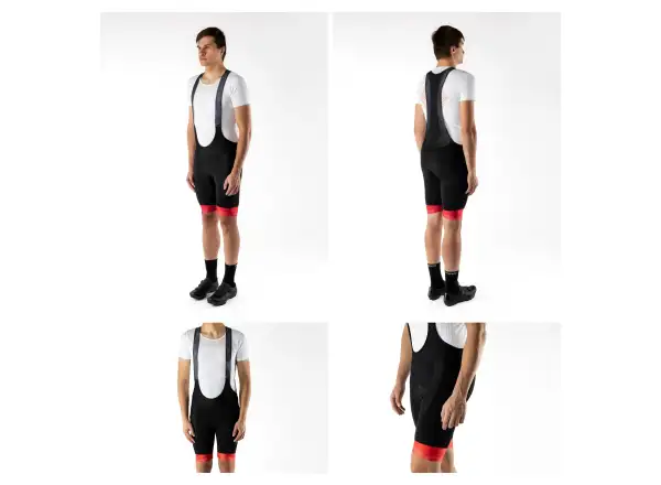 Force Stripe Herren-Trägerhose Einsatz - Schwarz/Rot