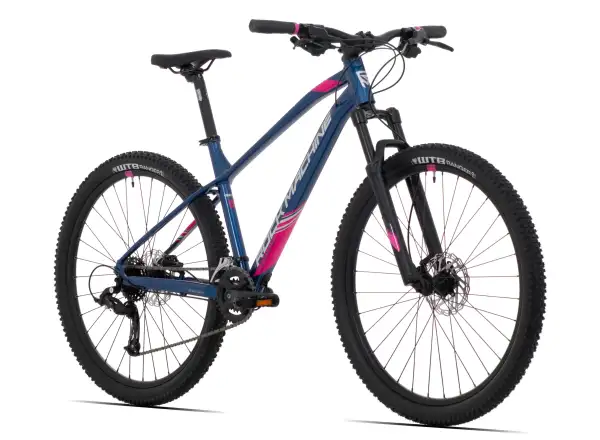 Rock Machine Catherine 70-27 in glänzendem Dunkelblau/Rosa/Silber Mountainbike
