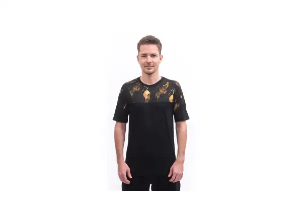 Sensor Merino Impress Herren T-Shirt kurzärmlig schwarz/Cosmos