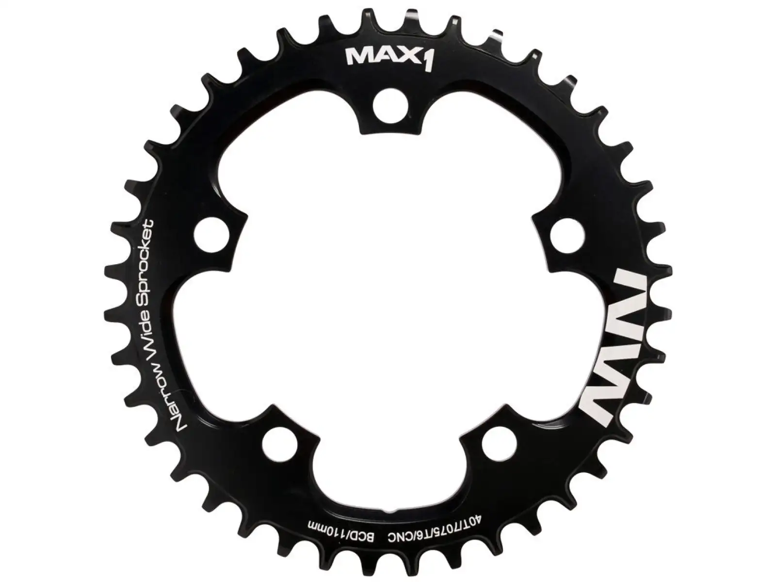 MAX1 Narrow Wide Kettenblatt BCD110, 40 Zähne, schwarz