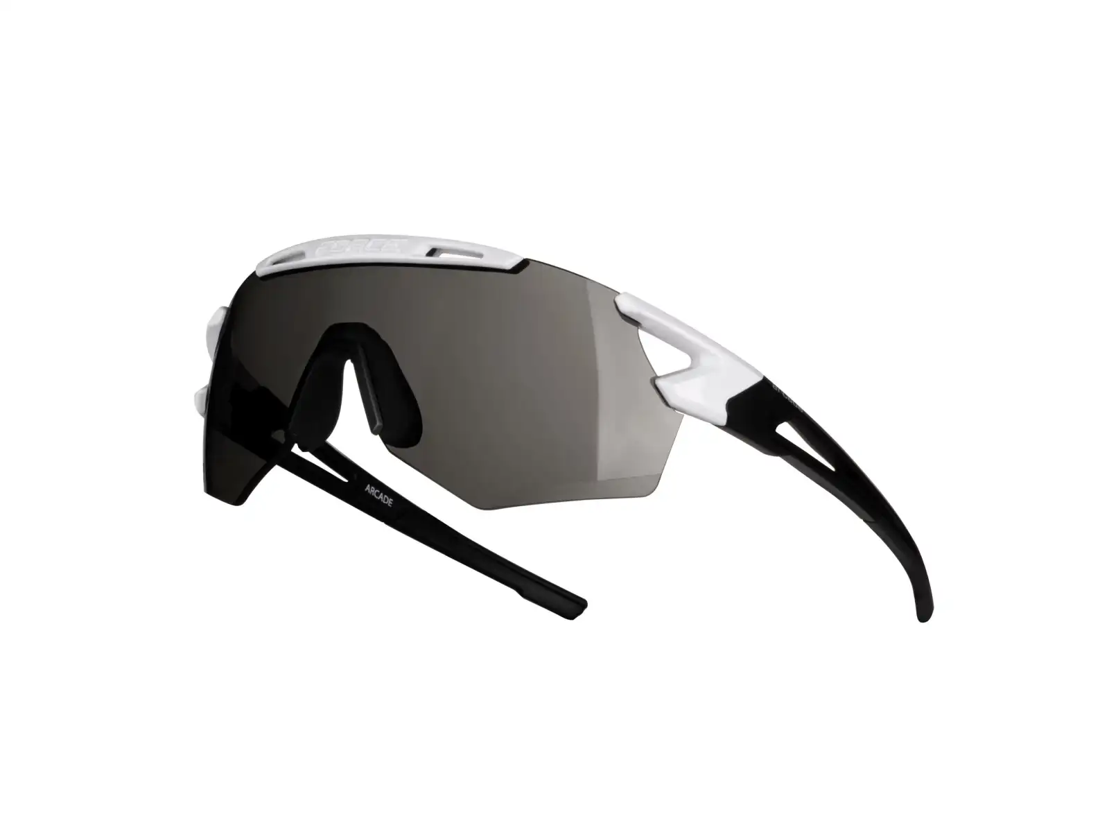Force Arcade Fahrradbrille Weiß/Schwarz/Schwarz polarisierte Gläser