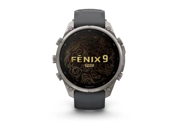 Garmin fenix 9 Pro inReach 43 mm Smartwatch Carbon gray DLC Titanium Black/Pebble gray