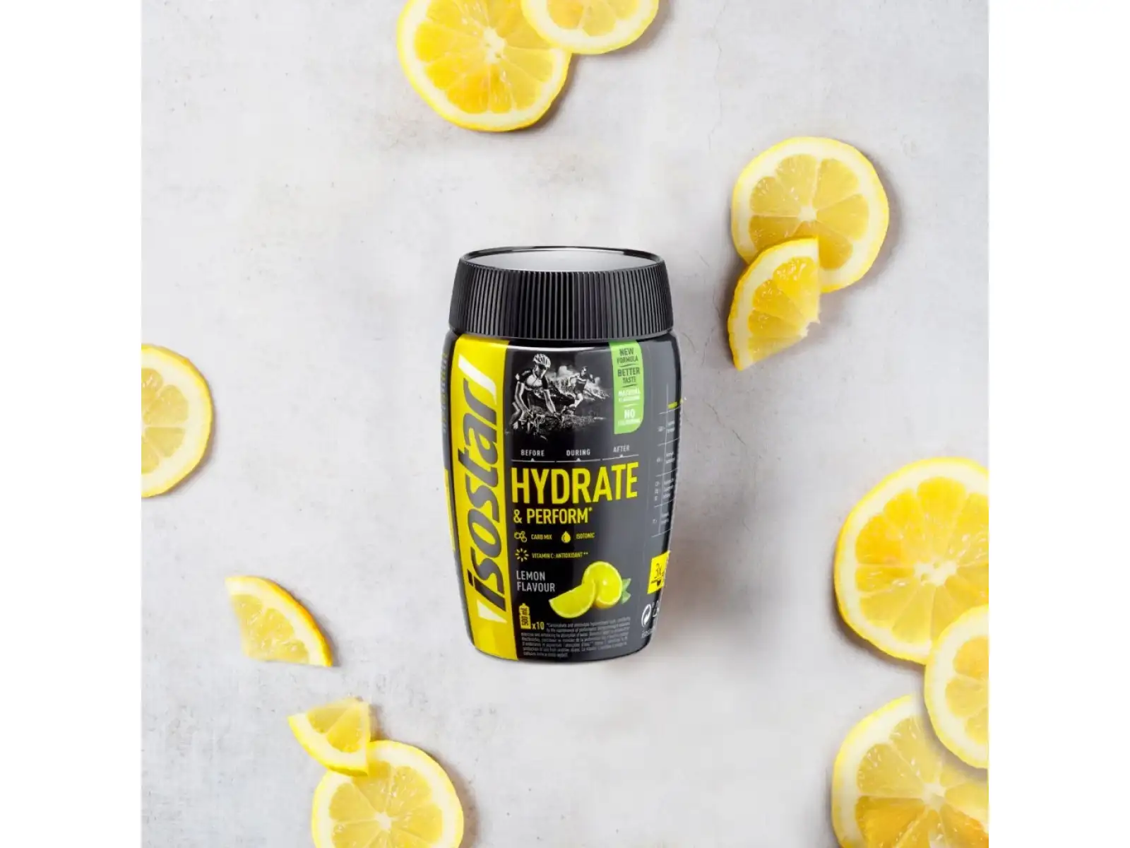 Isostar Hydrate & Perform Ionisches Getränk 400 g Zitrone
