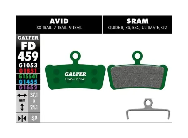 Galfer FD459 Pro G1554T Bremsbeläge für Avid/Sram