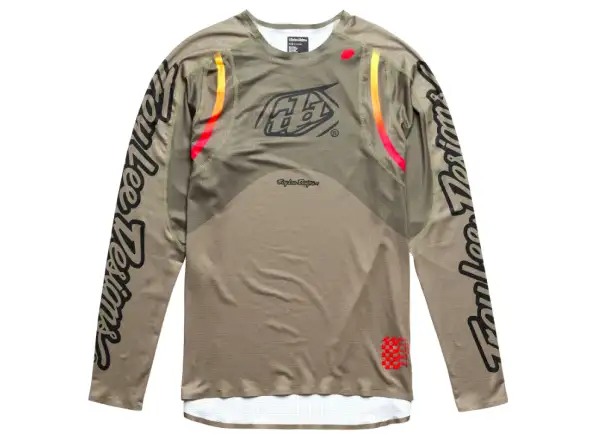 Troy Lee Designs Sprint Ultra Pinned Langarmtrikot Olive MUSTER