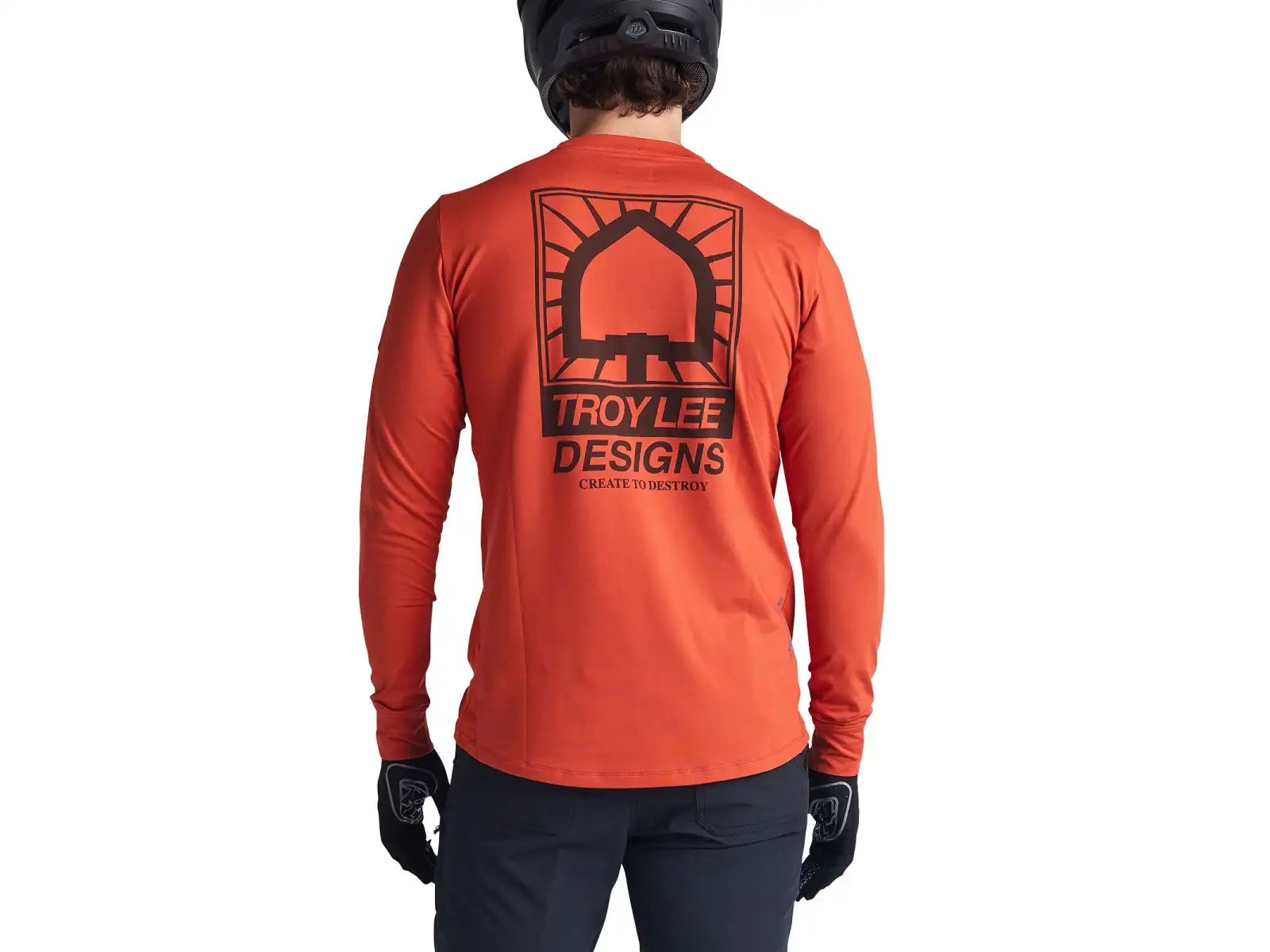 Troy Lee Designs Ruckus Ride Tee Create To Destroy Herren T-Shirt Langarm Brick