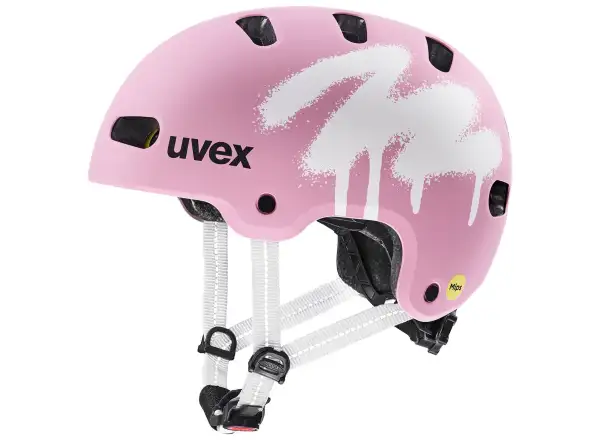 Uvex Kid 4 Style Mips Kinderhelm Spray Strawberry Matt