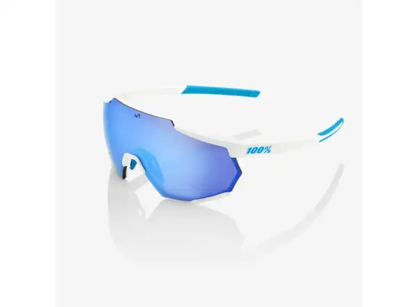 100% Racetrap Brille Movistar Team Weiß/HiPPER Blau Multilayer Mirror Lens