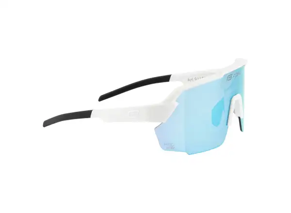 Force Pulse Fahrradbrille weiß/blau verspiegeltes Glas