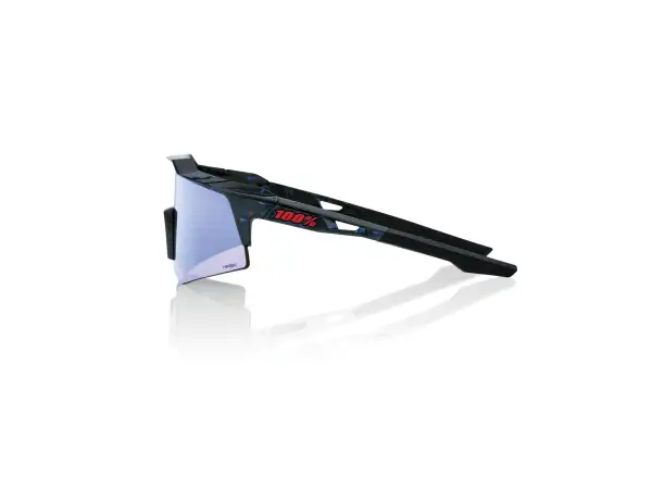 100 % Speedcraft XS Brille in Schwarz Holographic/HiPER Blue Multilayer Mirror