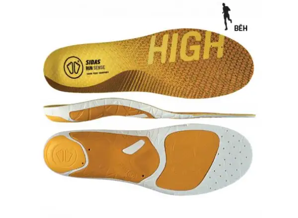 Sidas 3feet Run Sense High Einlegesohlen für hohe Fußgewölbe 1 Paar