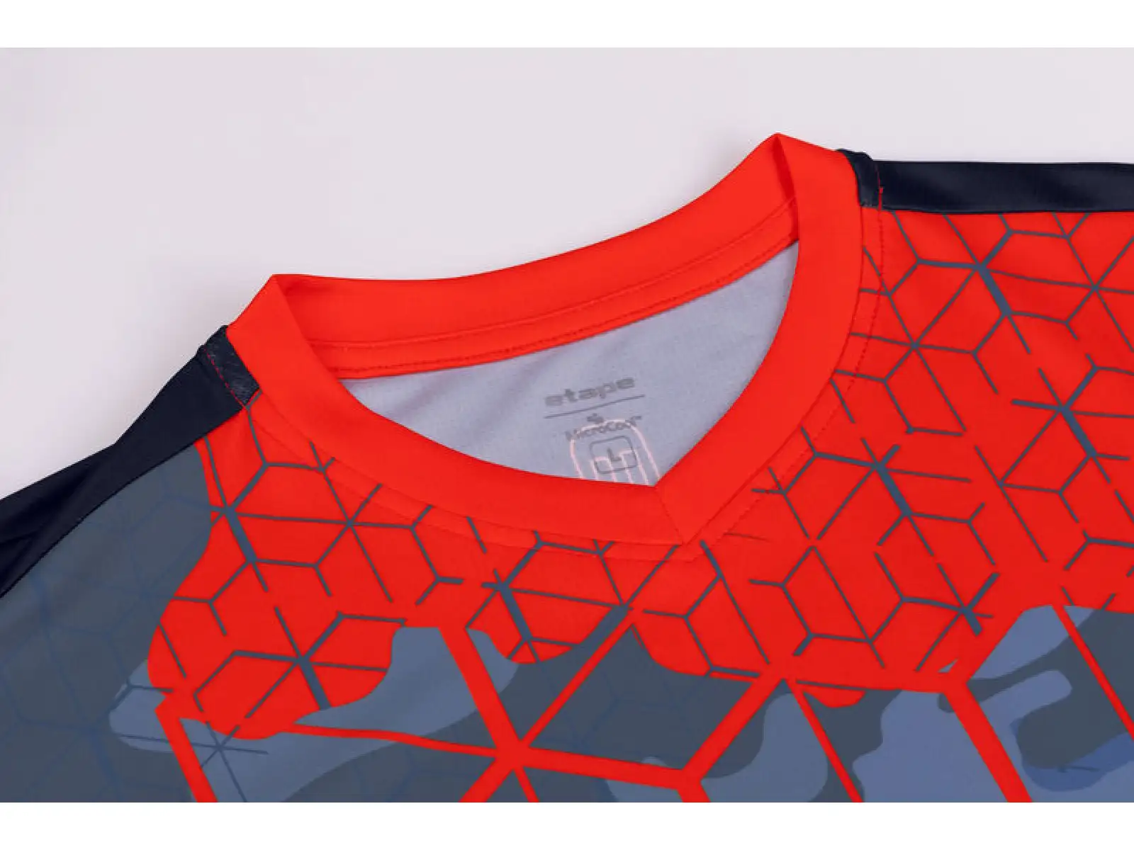 Etape Dirt Herren-Trikot Kurzarm Blau/Orange
