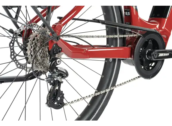 Leader Fox Saga 28 Tiefeinsteiger Stadtelektrofahrrad rot