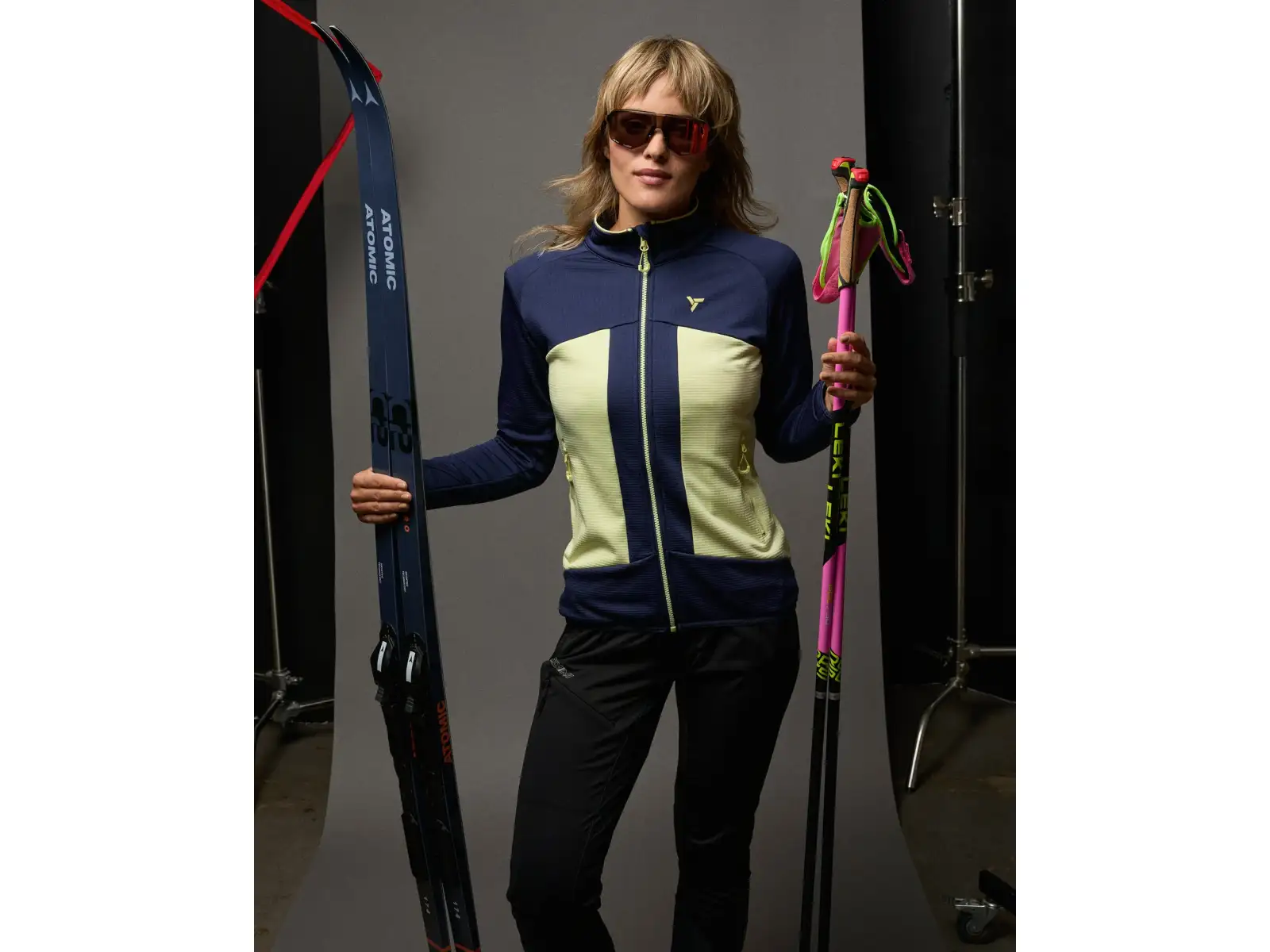 Silvini Valdaora Damen-Sweatshirt Navy/Yellow