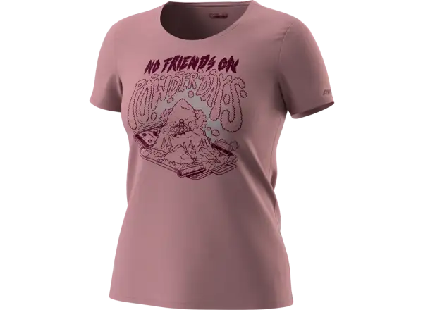 Dynafit 24/7 Artist Series Cotton Damen T-Shirt Mokarosa/No friends