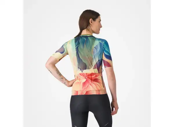 Castelli Unlimited Pro Damen-Trikot Kurzarm Multicolor Green
