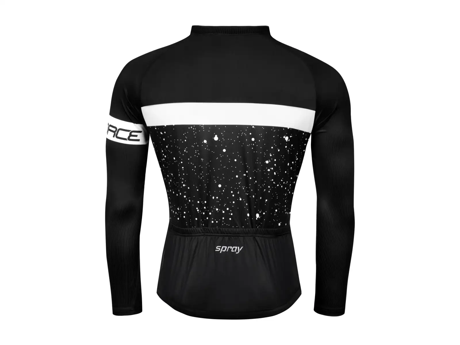 Force Spray Herren-Trikot mit langen Ärmeln Schwarz/Weiß