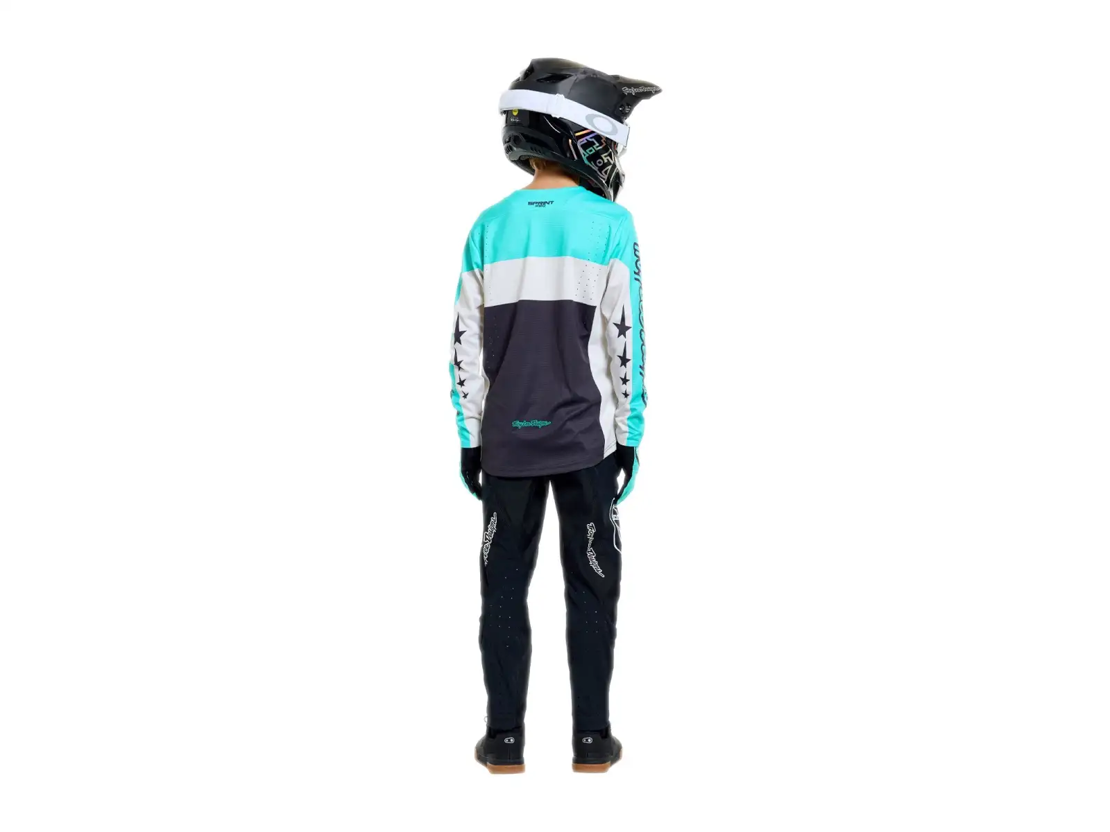 Troy Lee Designs Youth Sprint Pro Kindertrikot Langarm Yo Moto Carbon