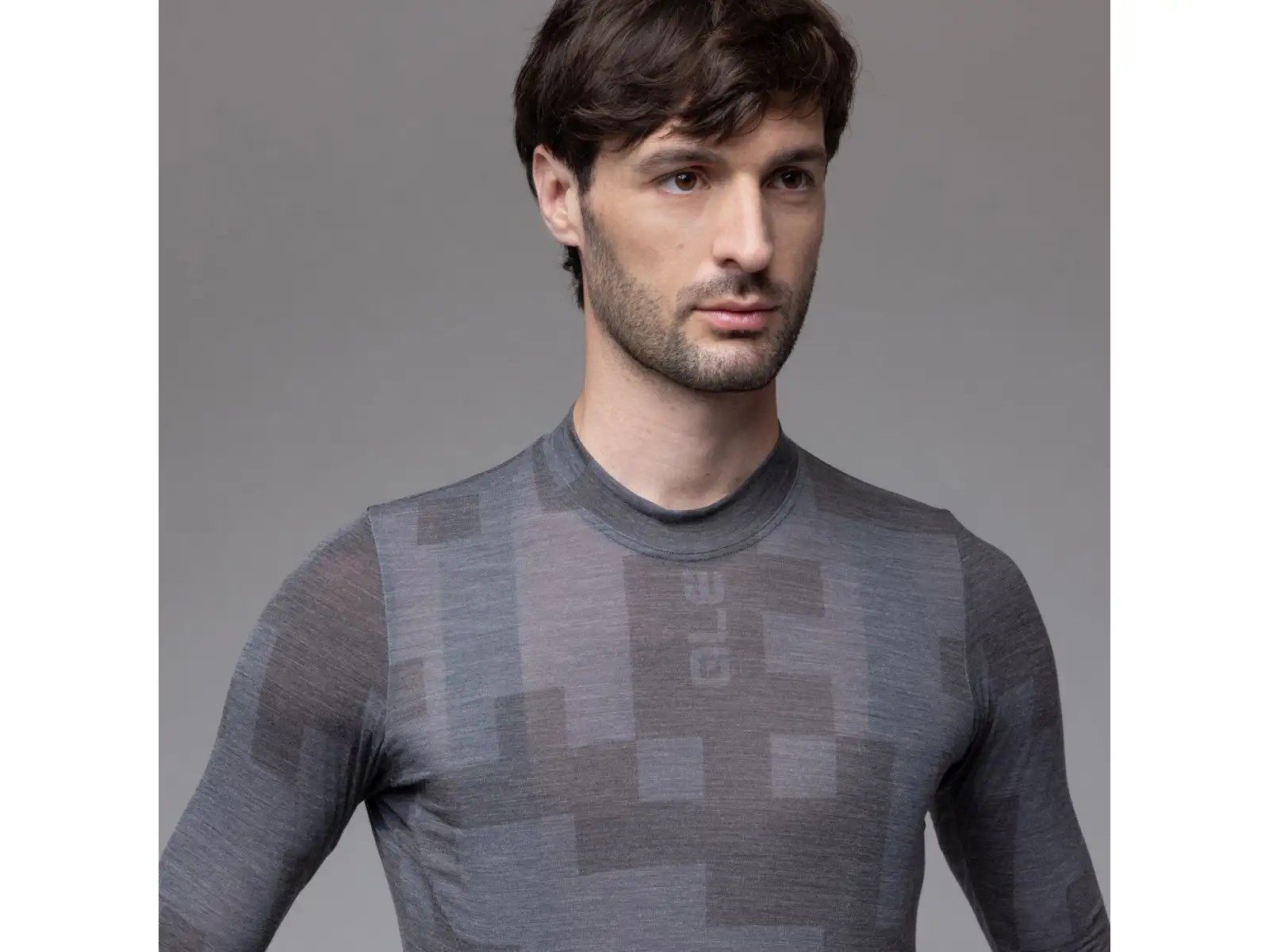 Alé Intimo Knitted Herren Unterhemd lange Ärmel Grey
