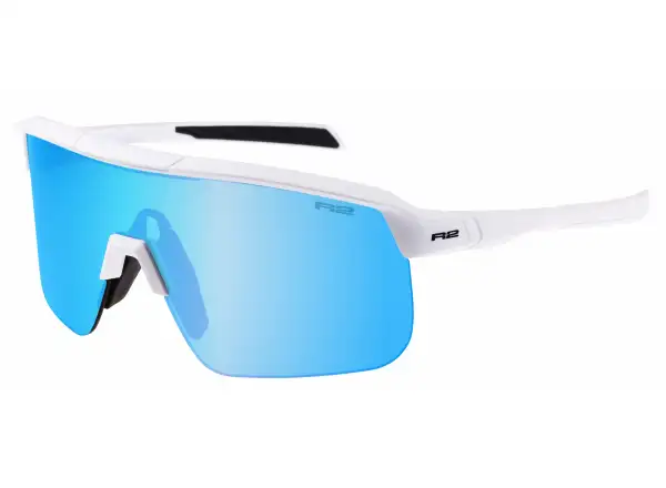 R2 Fusion Sonnenbrille glänzend weiß/eisblau chromfarben