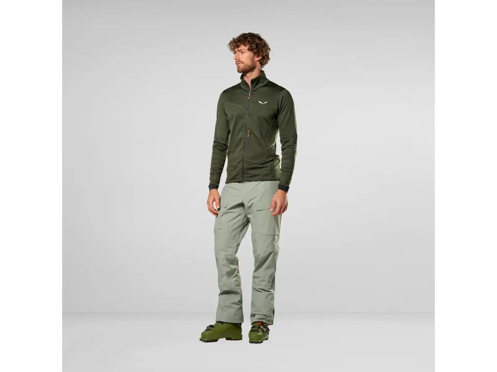 Salewa Sella Crevasse Herren-Fleece Dark Olive