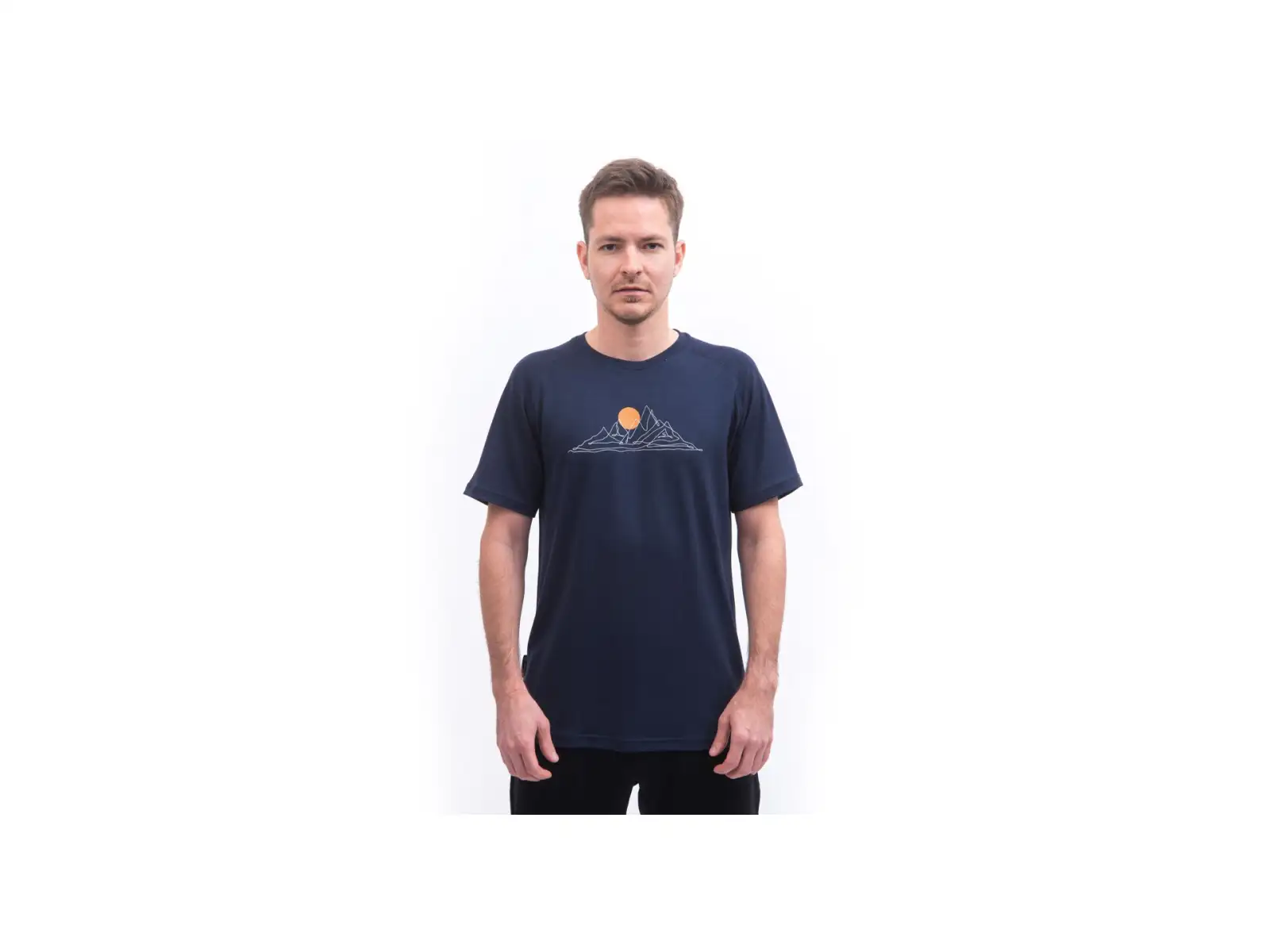 Sensor Merino Blend Moon Herren T-Shirt Kurzarm Deep Blue