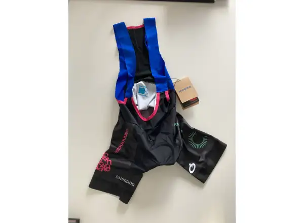 Cannondale CFR Replica Herren-Fahrradhose mit Polsterung und Latz in Schwarz/Lila