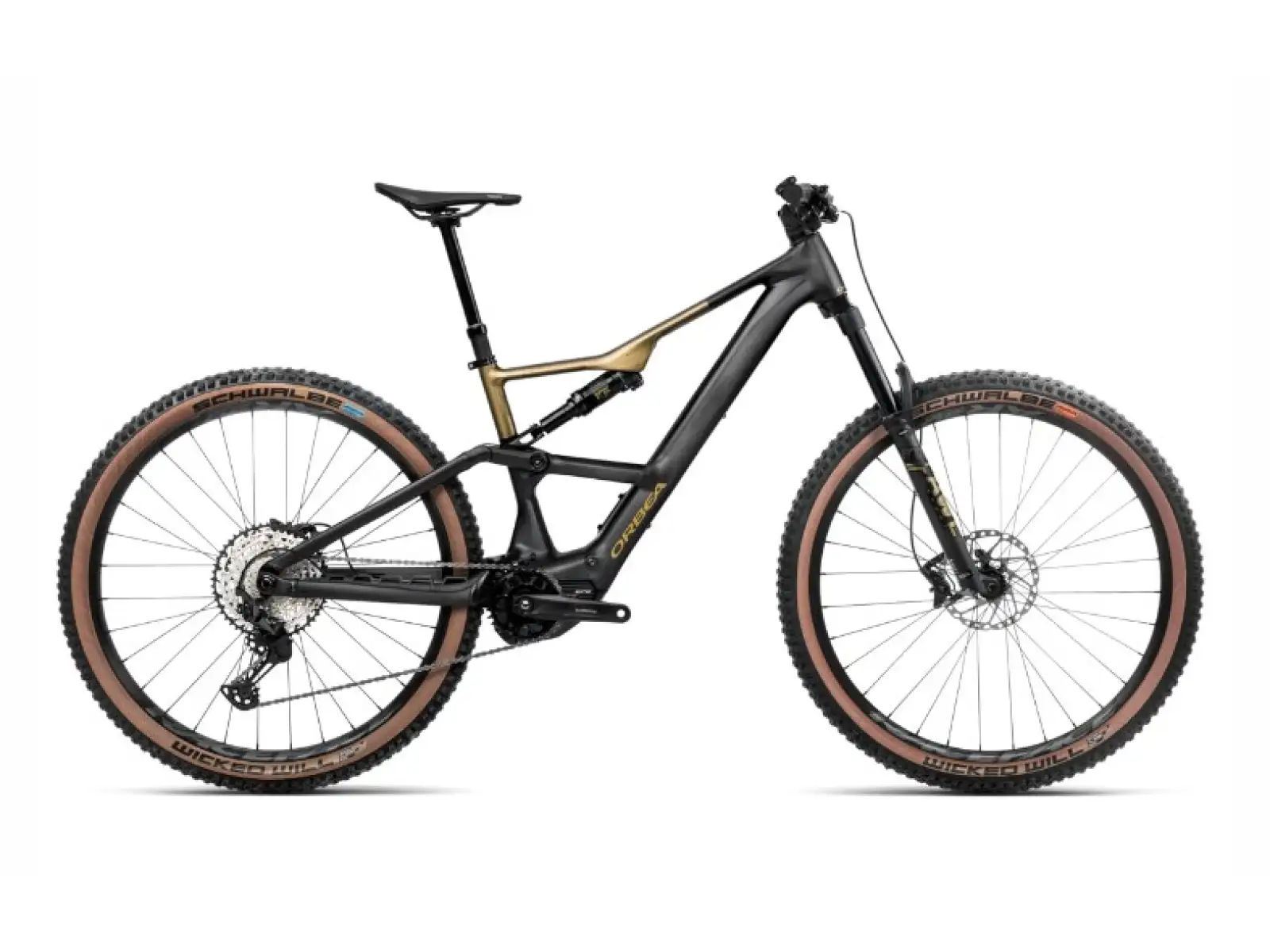 Orbea RISE SL H20 vollgefedertes leichtes Elektrofahrrad Black/Olive Green