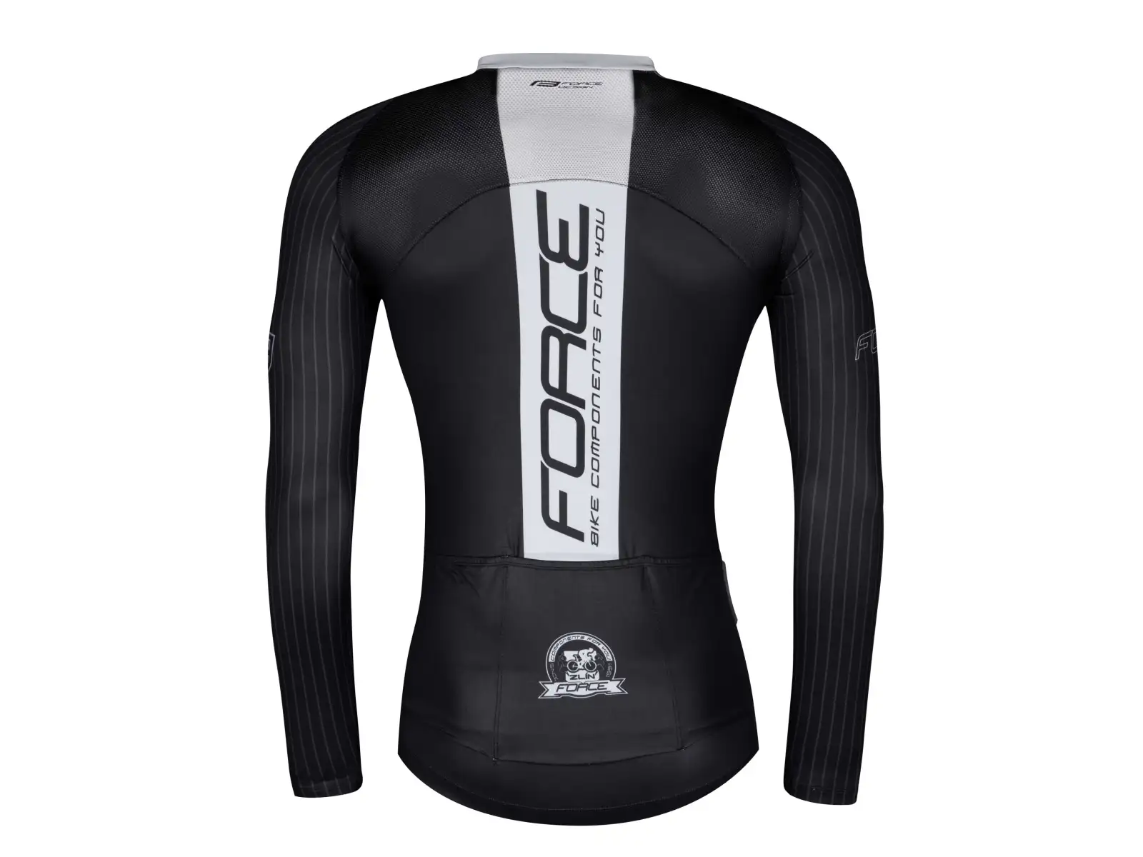 Force F Team Pro Herrentrikot Langarm Schwarz-Grau