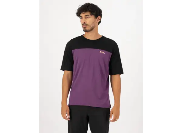 Mons Royale Diversion Merino Herren T-Shirt Kurzarm Boysenberry/Black