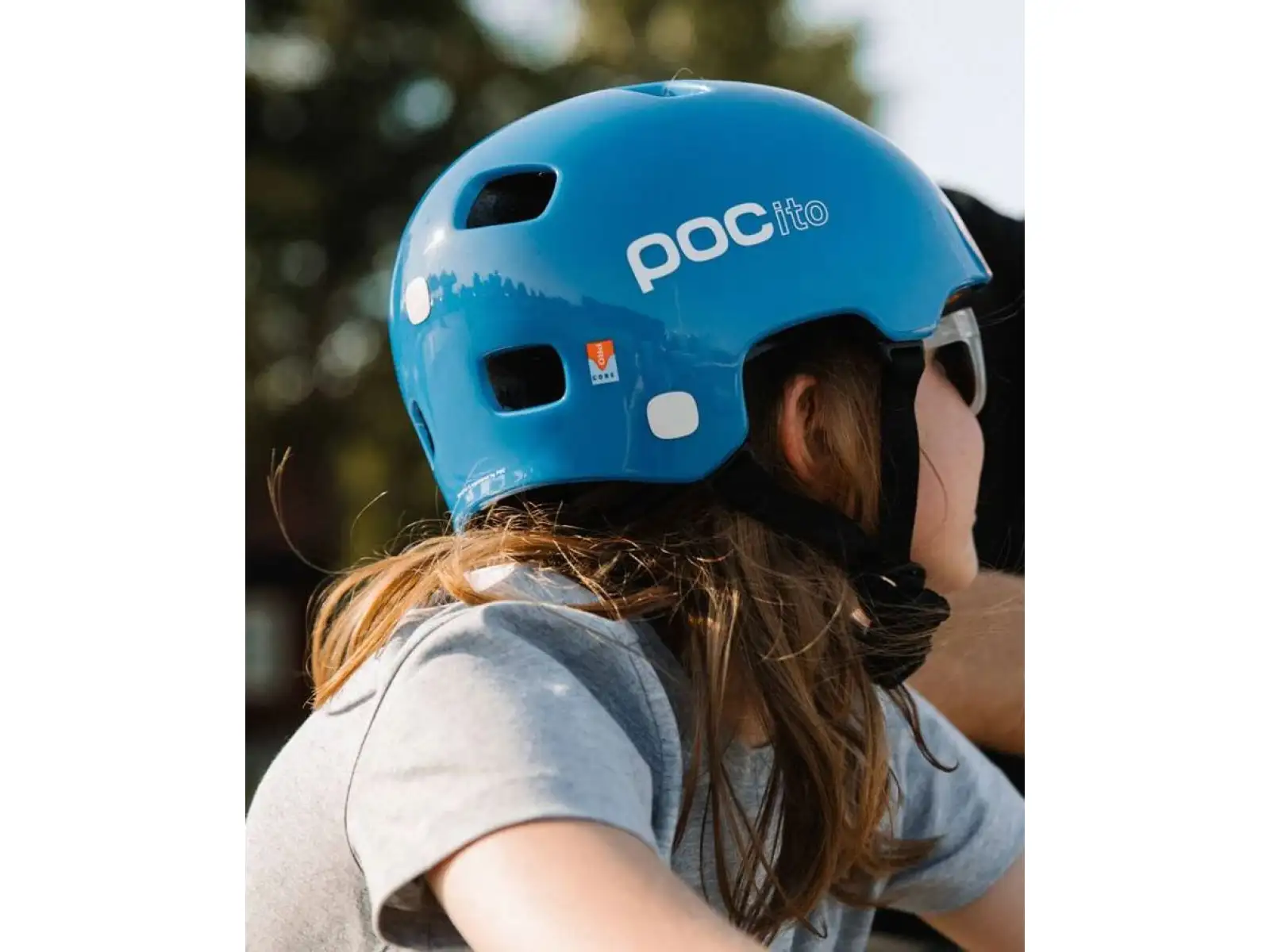 POC POCito Crane MIPS Kinderhelm Fluorescent Blue.