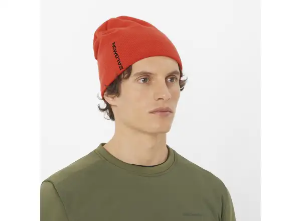 Salomon Graphic Beanie Laufmütze Cherry Tomato
