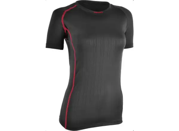 Silvini Basale Damen Funktions-T-Shirt mit kurzen Ärmeln in Anthrazit.