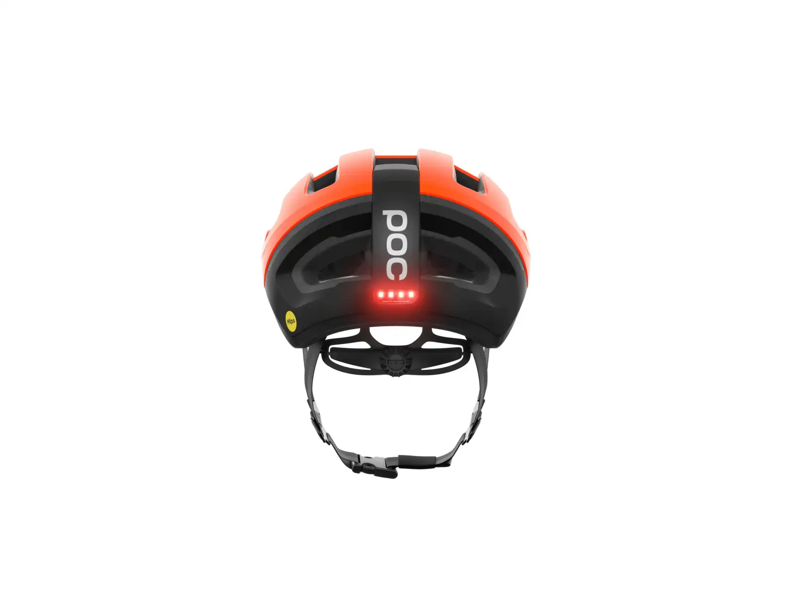 POC Omne Beacon MIPS Rennradhelm Fluorescent Orange Matt/Uranium Black Matt