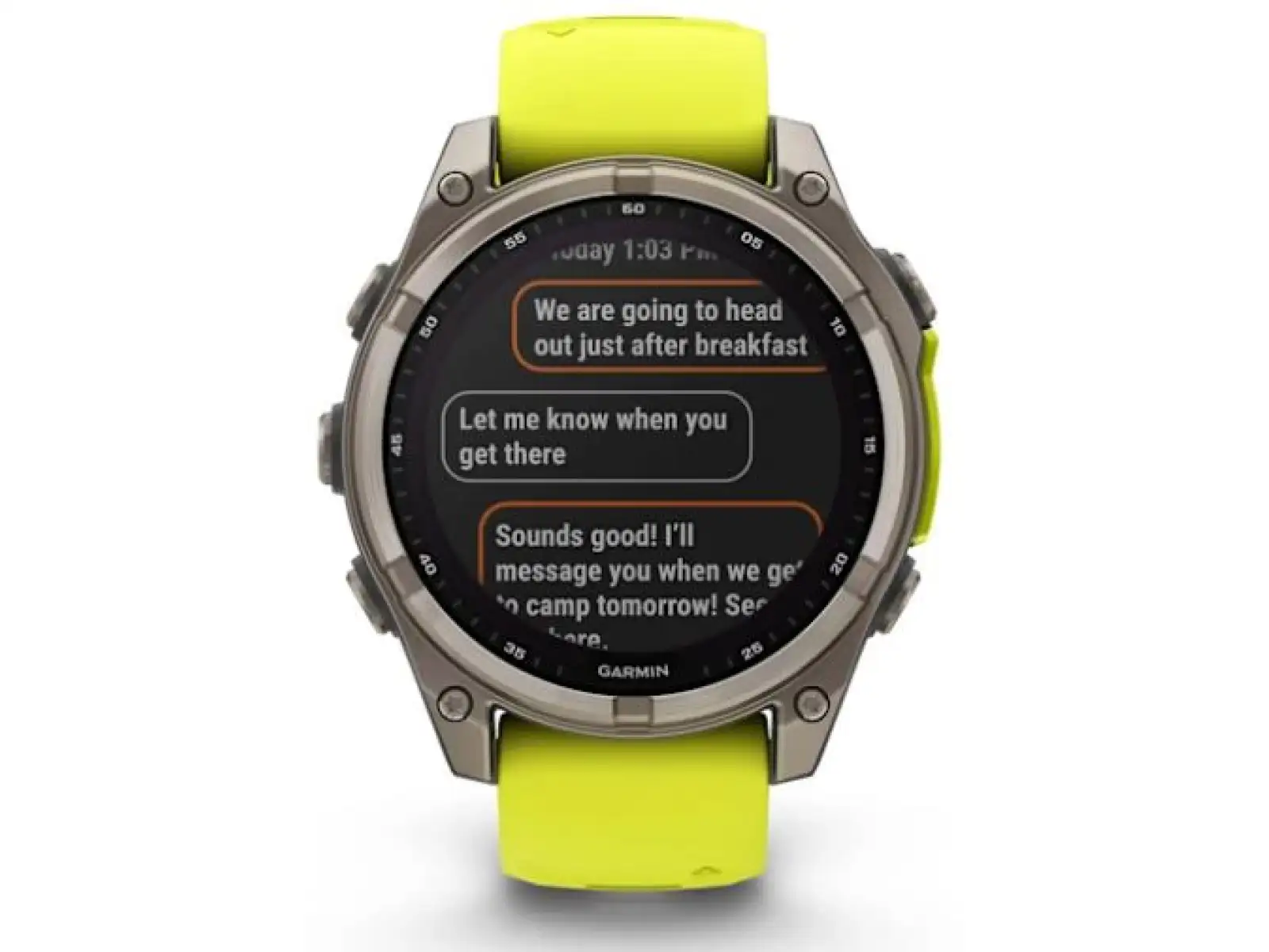 Garmin fenix 8 - 47 mm Solar Sapphire Smartwatch Titanium Yellow/Graphite